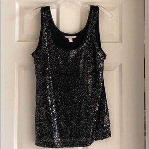 Sequin Scoop Neck Tank Top by Banana Republic